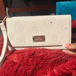 Swarovski Wristlet Clutch - Cream